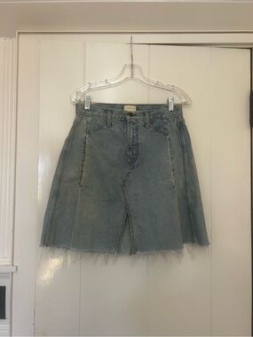 Simon Miller Light Blue Denim Skirt with Front Button